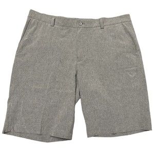 SLAZENGER Quick-Dry Hybrid Polyester Flat-Front Golf Shorts Gray Stretch 38 10”